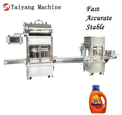 Factory Price Automatic Daily Chemical Products Double - Head Tracking Filling and Capping Machine